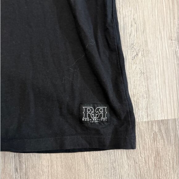 Rock Revival Men’s Large Black Logo Graphic T-Shirt - Picture 5 of 9